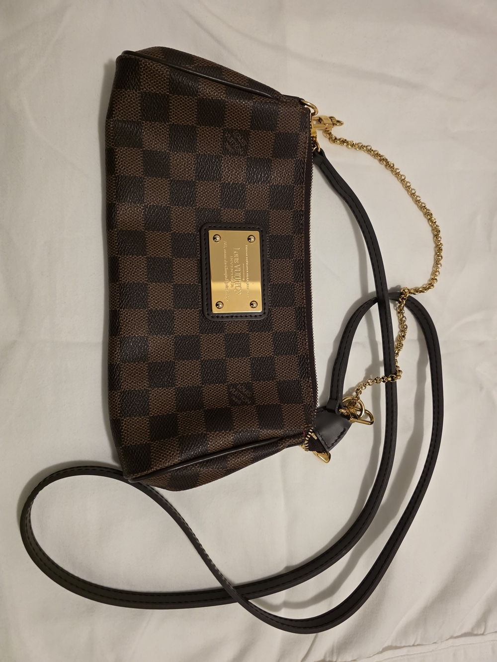 Louis Vuitton Eva Clutch N55213 - Damier Ebene-Discontinued Style - Complete Set